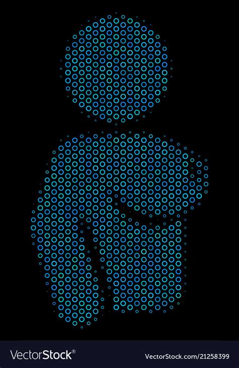 Naked Woman Mosaic Icon Of Halftone Bubbles Vector Image