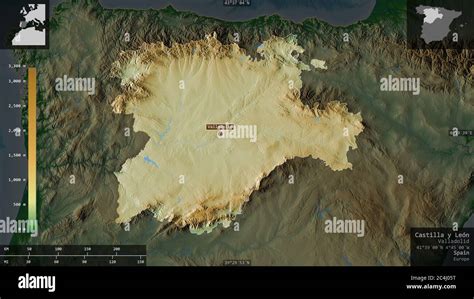 Castilla Y Le N Autonomous Community Of Spain Colored Shader Data