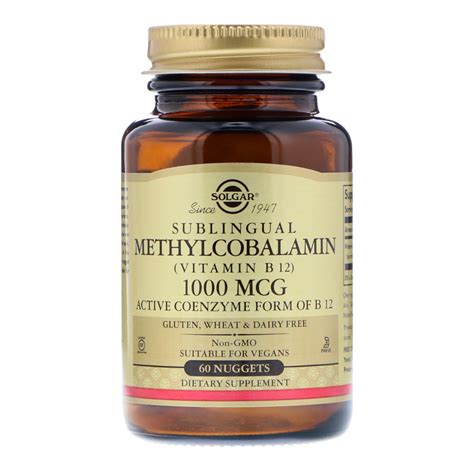 Solgar Sublingual Methylcobalamin Vitamin B Mcg Nuggets