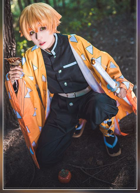 Us 4899 Demon Slayer Kimetsu No Yaiba Agatsuma Zenitsu Cosplay