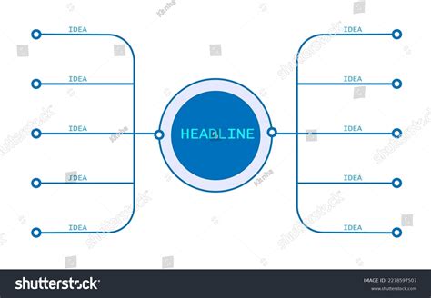 Blue Circle Infographic Mind Map Vector Stock Vector Royalty Free
