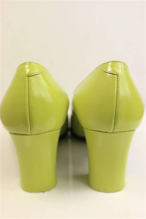 Celine Green Leather Mary Jane Shoes For Sale At 1stdibs