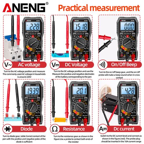 Aneng Digital Multimeter Voltage Tester Backlit Screen Count