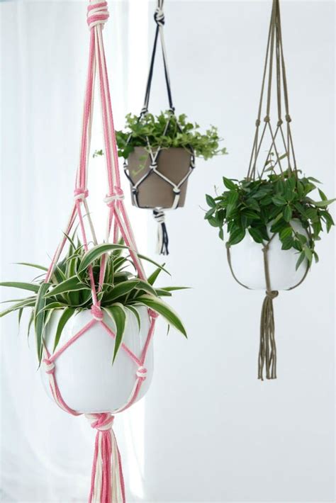 Diy Une Suspension En Macram Supports Pour Plantes En Macram