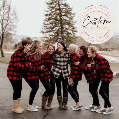 Bride Flannel Shirt Bridesmaid Flannel Shirt Custom Flannel Shirt Etsy