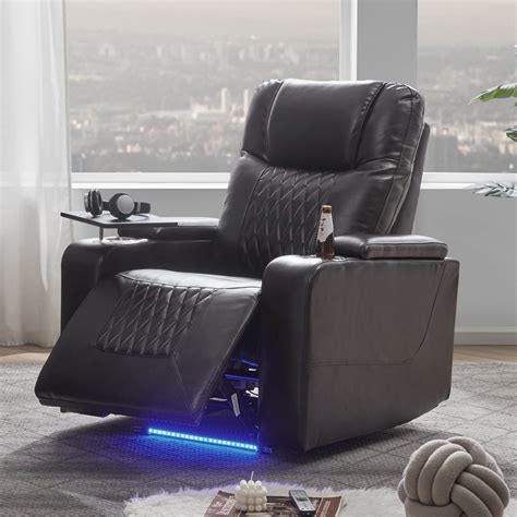 Buy Electric Recliner Chair With Usb Charge Port 360 Swivel Tray Table Hand In Arm Storage