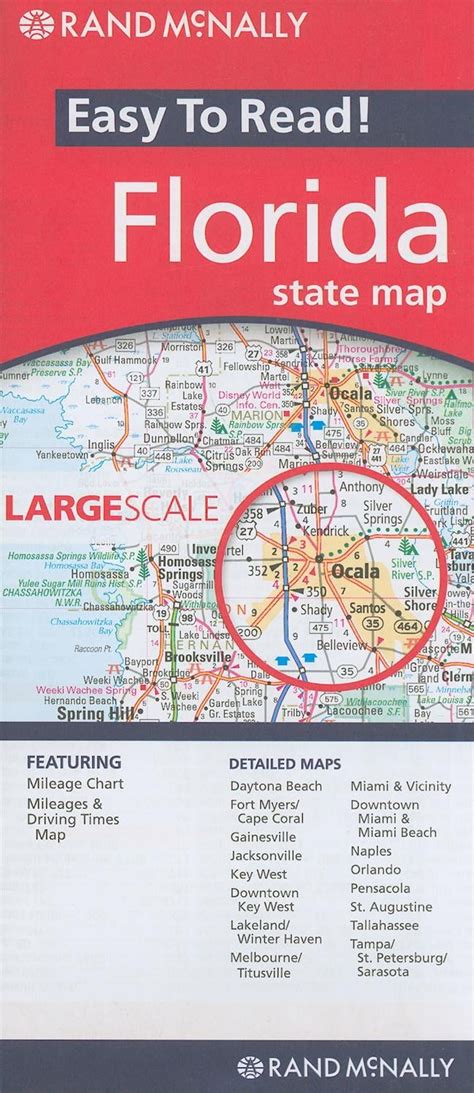 Rand Mcnally Easy To Read Florida State Map Folded Map