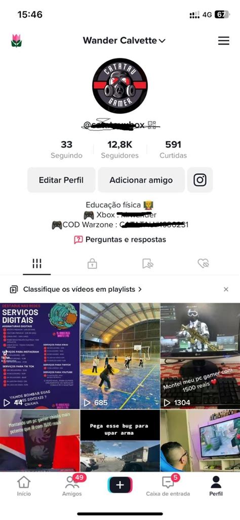 Conta Tik Tok C Mil Seguidores Redes Sociais Dfg