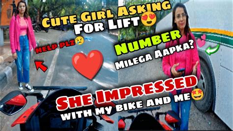 Cute Stranger Girl💞asking For Lift💞on My R15v4😍 Ask For My Number ️ Devil Vlogs Youtube