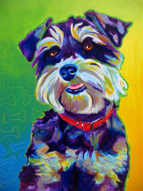 Schnauzer Charly Painting By Dawg Painter Fine Art America