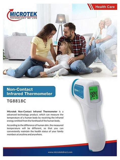 Microtek Infrared Thermometer Non Contact Forehead Thermometer With