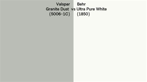 Valspar Granite Dust 5006 1c Vs Behr Ultra Pure White 1850 Side By Side Comparison