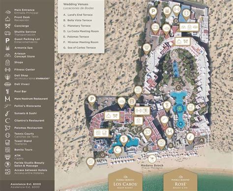 Resort Map Pueblo Bonito Los Cabos Mexico