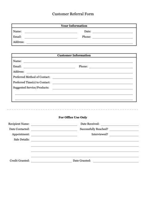 Customer Referral Template