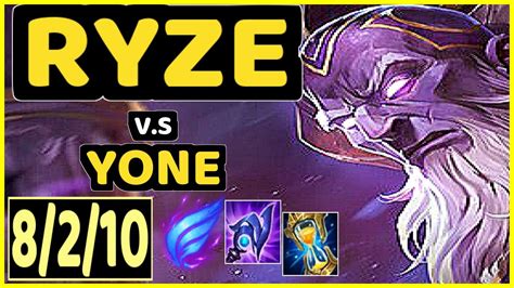 Ryze Vs Yone Kda Mid Gameplay Euw Ranked Grandmaster Youtube