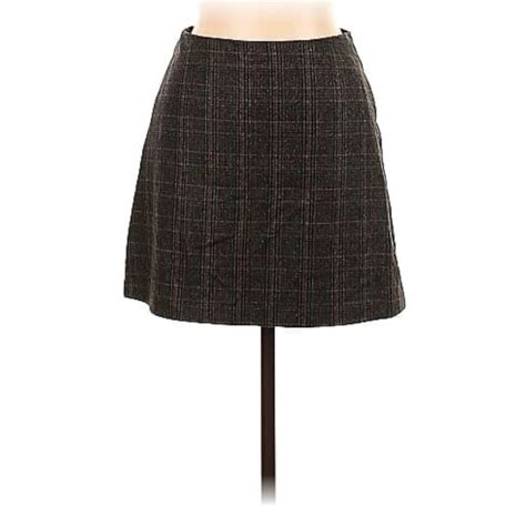 Wilfred Aritzia Wool Plaid Mini Skirt Gem