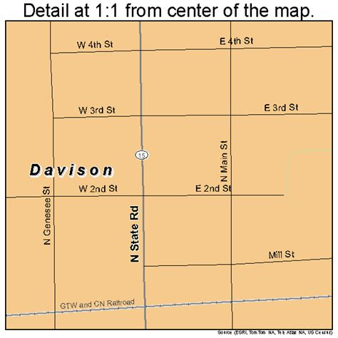 Davison Michigan Street Map 2619880