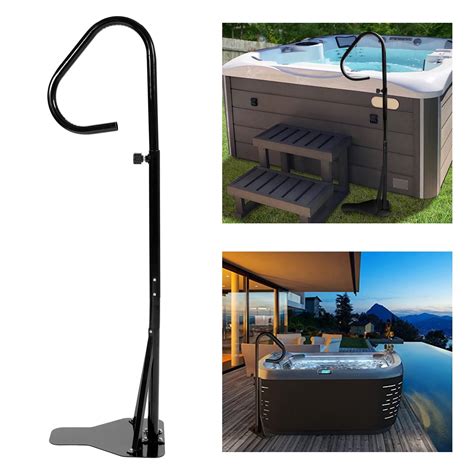 Kojem Universal Hot Tub Handrail 57 Inch 600 Lbs Spa Side Rail Bath Tub Bar Black Walmart