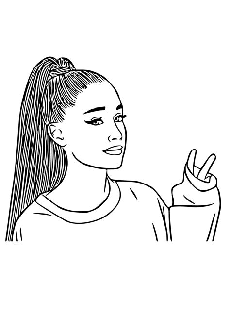 Coloring Pages For Kids Ariana Grande Coloring Pages