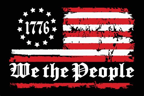We The People 1776 American Flag Design 22154291 Vector Art At Vecteezy
