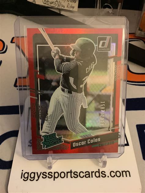 Oscar Colas HOLO RED 1587 2023 RATED PROSPECT 2023 Panini Donruss