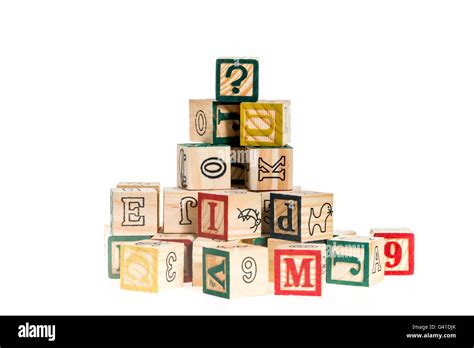 Wooden Alphabet Blockswooden Toy Cubes Stock Photo Alamy