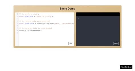 Javascript Playground Codesandbox