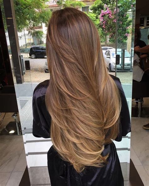 Long Layers Brown Hair Balayage Brown Blonde Hair Hair Color Balayage Brunette Hair Color