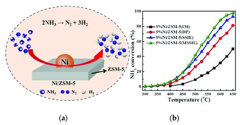 Catalytic ammonia decomposition, (a) schematic, (b) conversion with... | Download Scientific Diagram