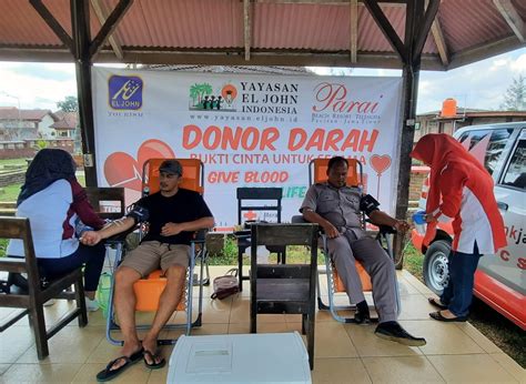 Yayasan El John Indonesia Cabang Pacitan Bersama Pmi Adakan Donor Darah