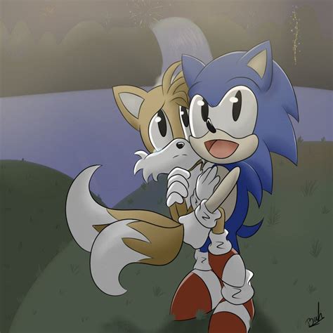 Sonic and Tails Lightning and fireworks | Sonic, Sonic art, Sonic fan art