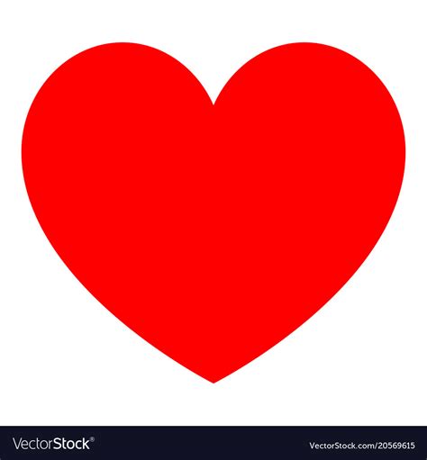 Heart red color Royalty Free Vector Image - VectorStock