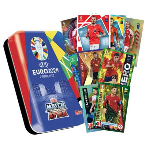 Euro 2024 Topps Mała Puszka Zestaw 50 Kart Karty Piłkarskie Limited