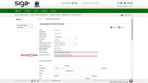 Como Alterar Os Dados Pessoais No SIG Portal De Ajuda UFRPE