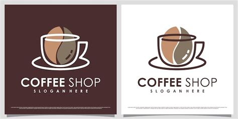 Kaffee logo design vorlage für café oder restaurant mit tassensymbol