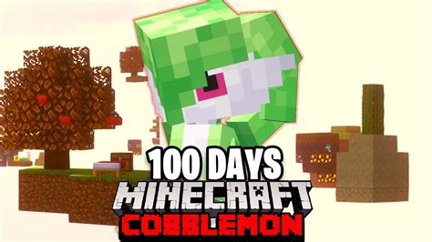 I Spent 100 DAYS In SKYBLOCK POKEMON Against My Rival Minecraft