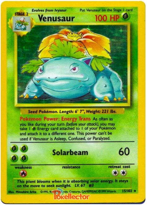 Venusaur Base Set 15 Pokemon Card