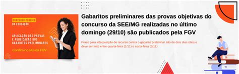 Gabaritos Preliminares Das Provas Objetivas Do Concurso Da Seemg