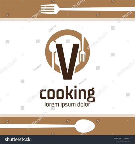 Letter V Food Drink Logo Design Stock Vector Royalty Free 2171869573