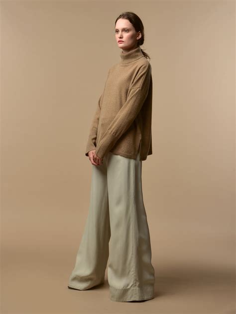 Pure Cashmere Nyc Turtleneck Loose Fit Tunic Dark Beige Garmentory