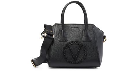 Lyst - Valentino By Mario Valentino Minimi Rock Leather Satchel in Black