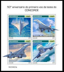 Stamp Th Anniversary Of The First Flight Of Concorde Mozambique