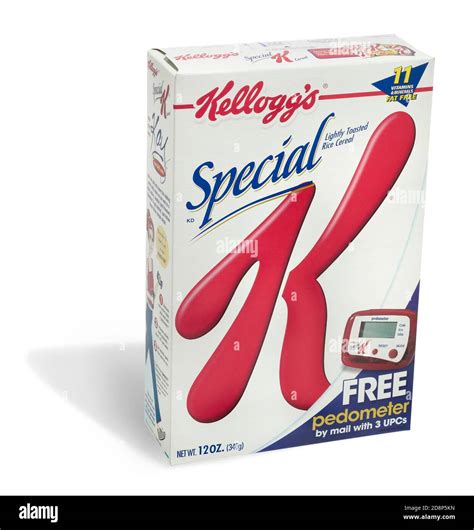 Kelloggs Special K Cereal Box Photographed On A White Background Stock