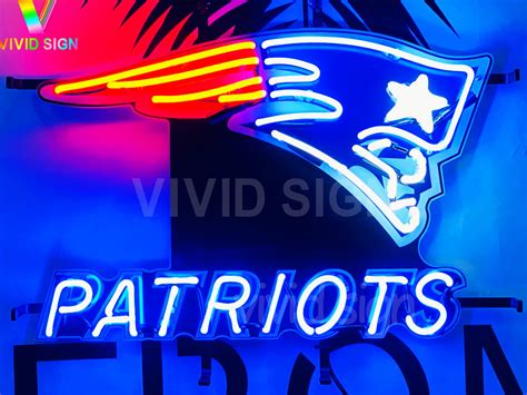 New England Patriots Hd Vivid Neon Sign Lamp Light