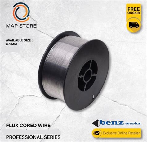 Kawat Las MIG Flux Core Wire 0 8MM 1MM 1Kg E71T GS Tanpa Gas CO2 Benz