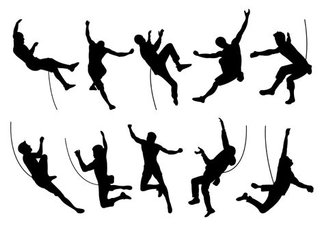 Rock Climber Silhouette Vector Free