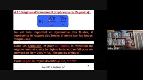 Cours Dynamique Des Fluides Visqueux Part Exp Rience De Reynolds