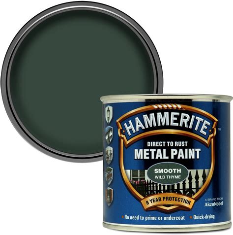 Hammerite Direct To Rust Metal Paint Smooth Wild Thyme Finish 250ML