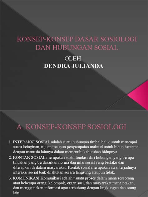 Konsep Konsep Dasar Sosiologi Dan Hubungan Sosial Pdf