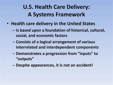 Ppt Us Health Care Delivery An Overview Powerpoint Presentation